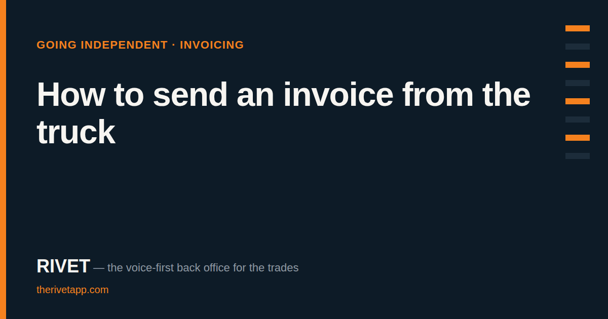 Title card: How to send an invoice from the truck.